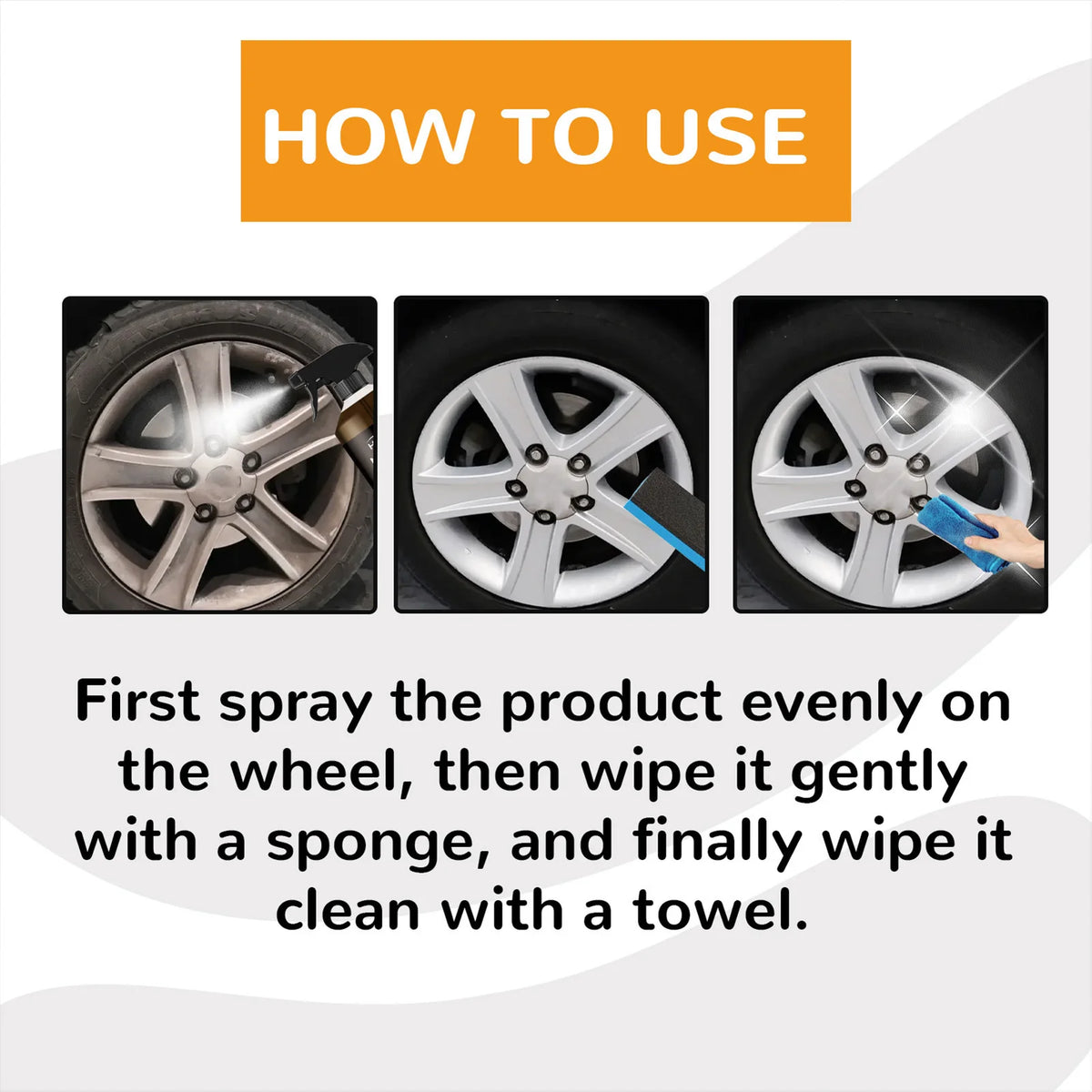Car Tire Cleaner Kit Wheel Rim Polish Restoration