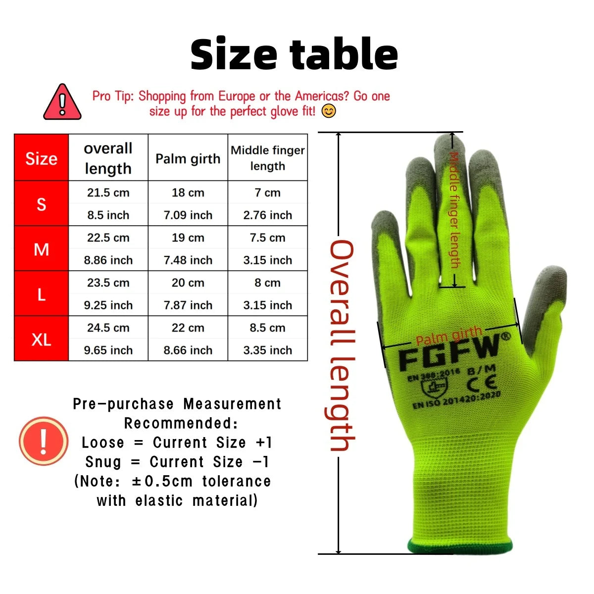 PU Coated Work Gloves