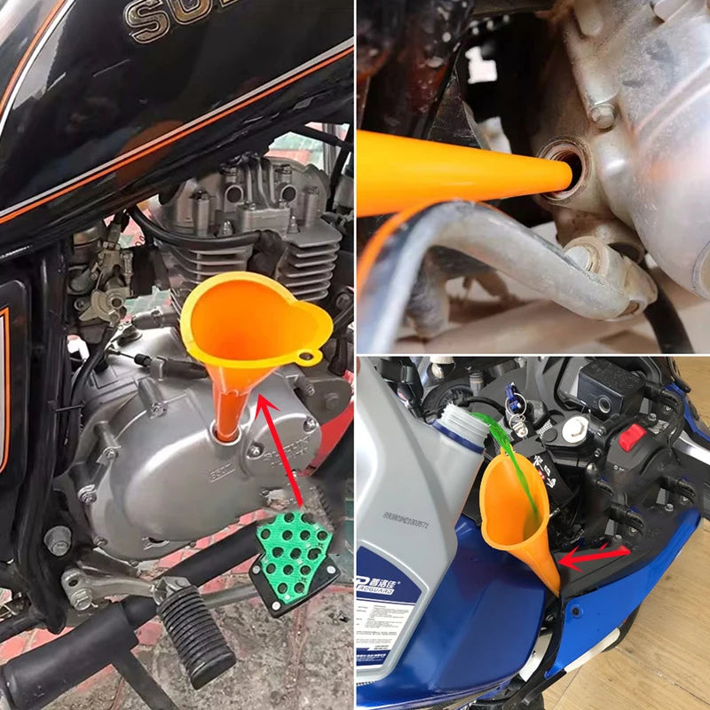 Car Funnel Gasoline Oil Fuel Long Stem Filling