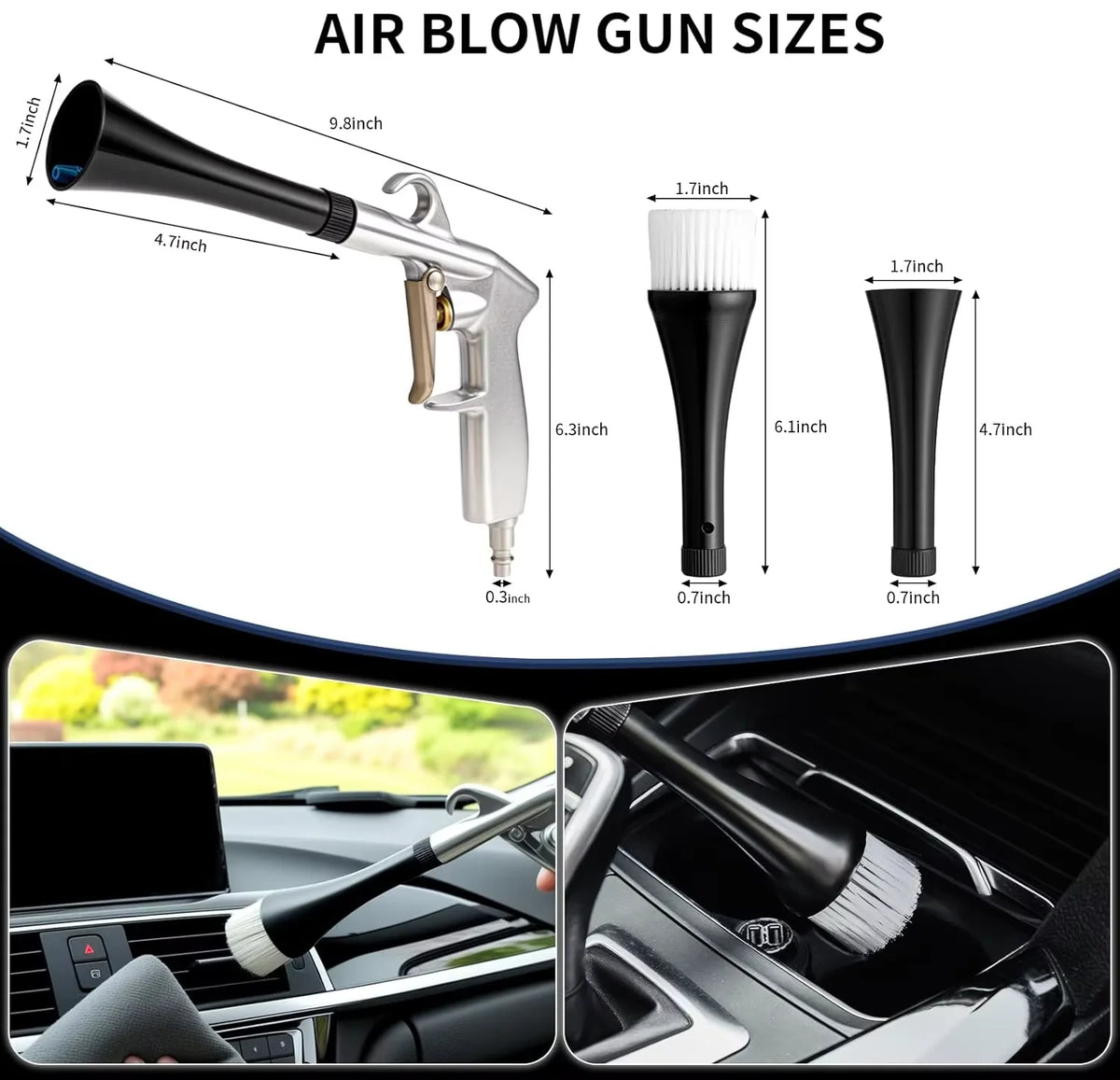 Multi-Function High Pressure Pneumatic Cleaning Gun