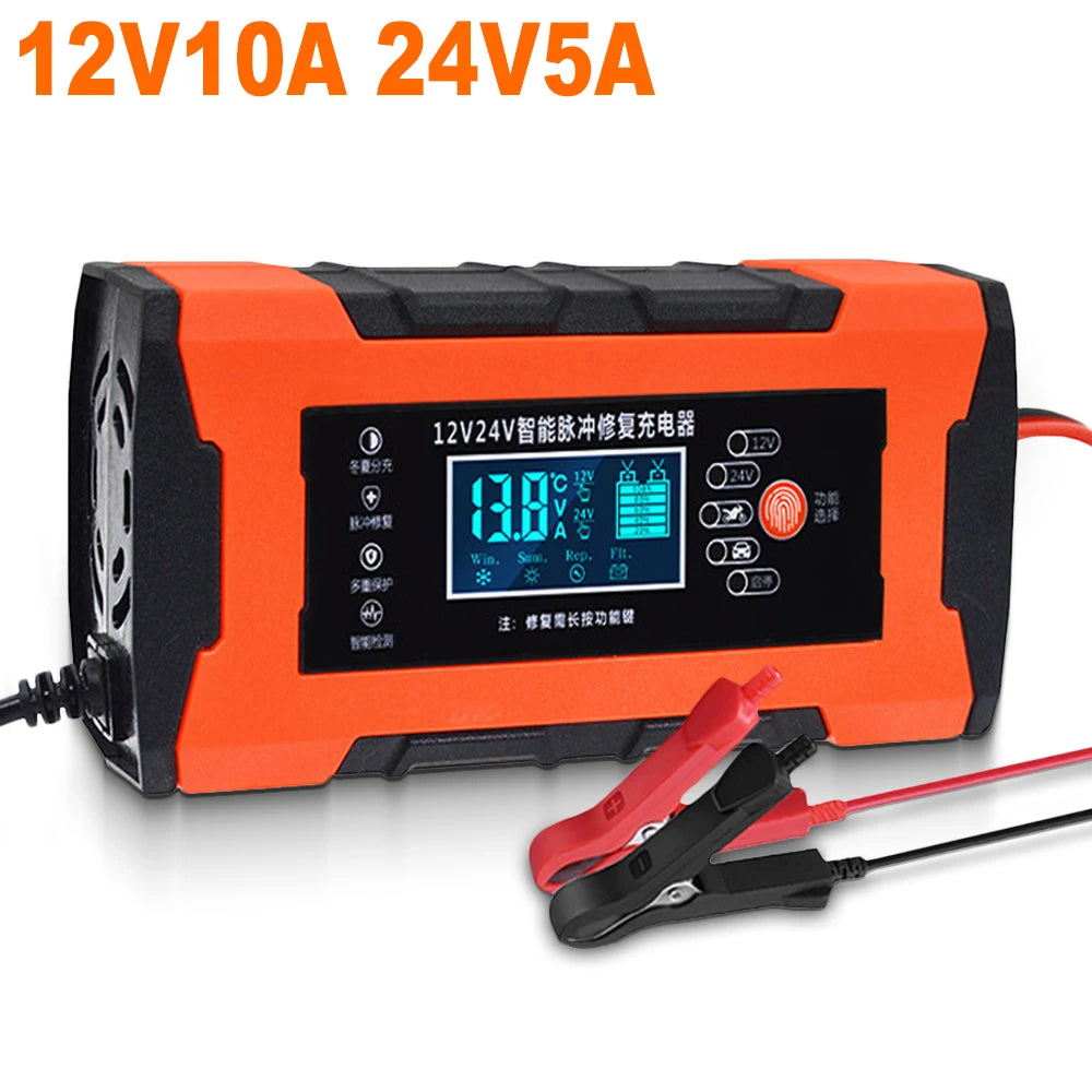 Car Battery Charger 10A 12V Automotive Battery Charger 24V 5A