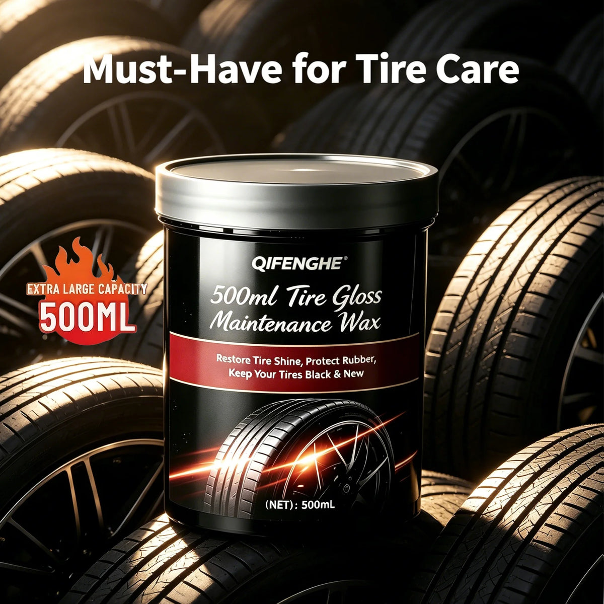 Tire Gloss Maintenance Wax, Restore Tire Shine