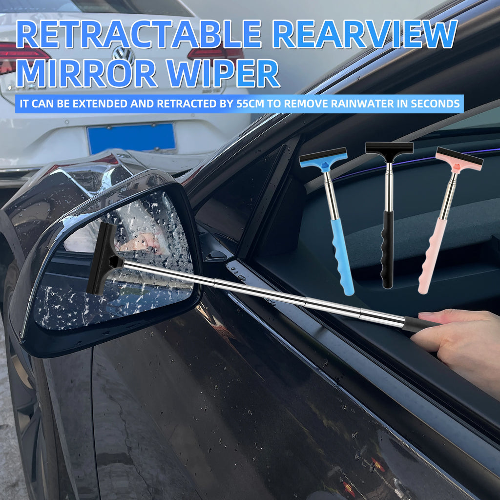 Car rearview mirror wiper
