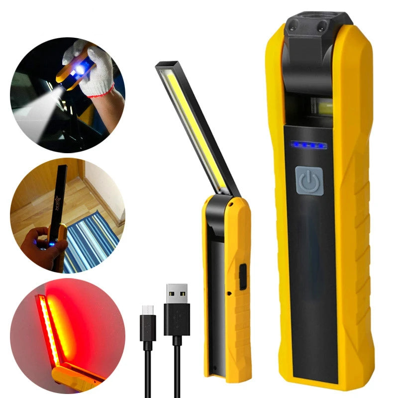 Portable COB Work Light Magnetic Flashlight