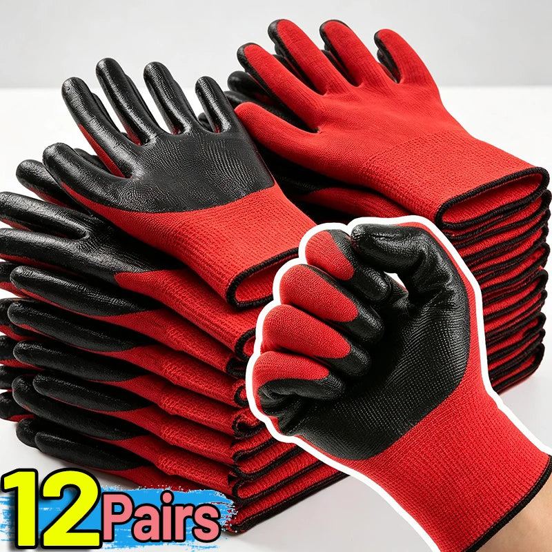 Anti Slip Wear-resistant Work Gloves Thick Latex Safety Work Gloves